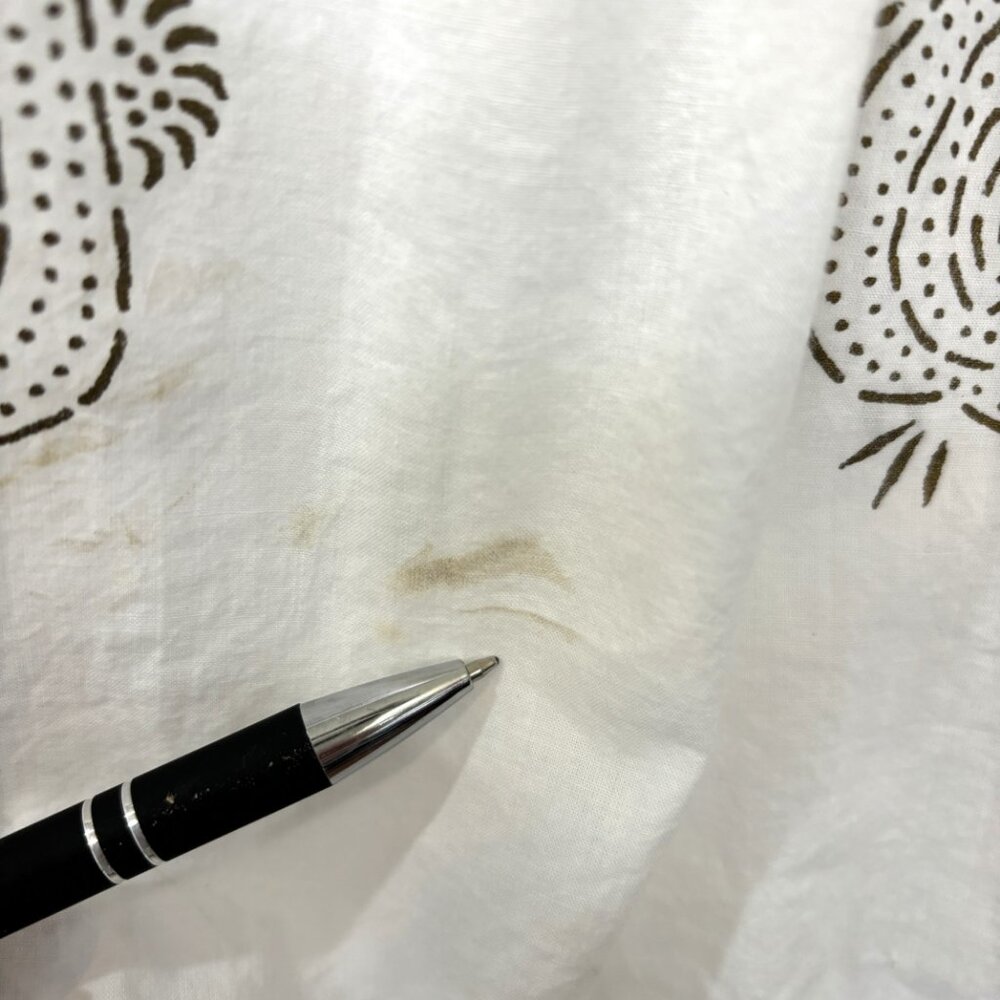 For the Republic White Gold Paisley 100% Cotton Gathered Midi Skirt sz XL - Picture 10 of 12